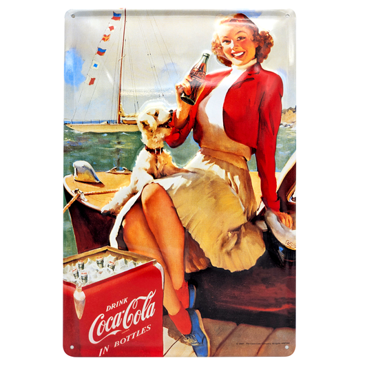Blechschild Coca Cola Seglerin